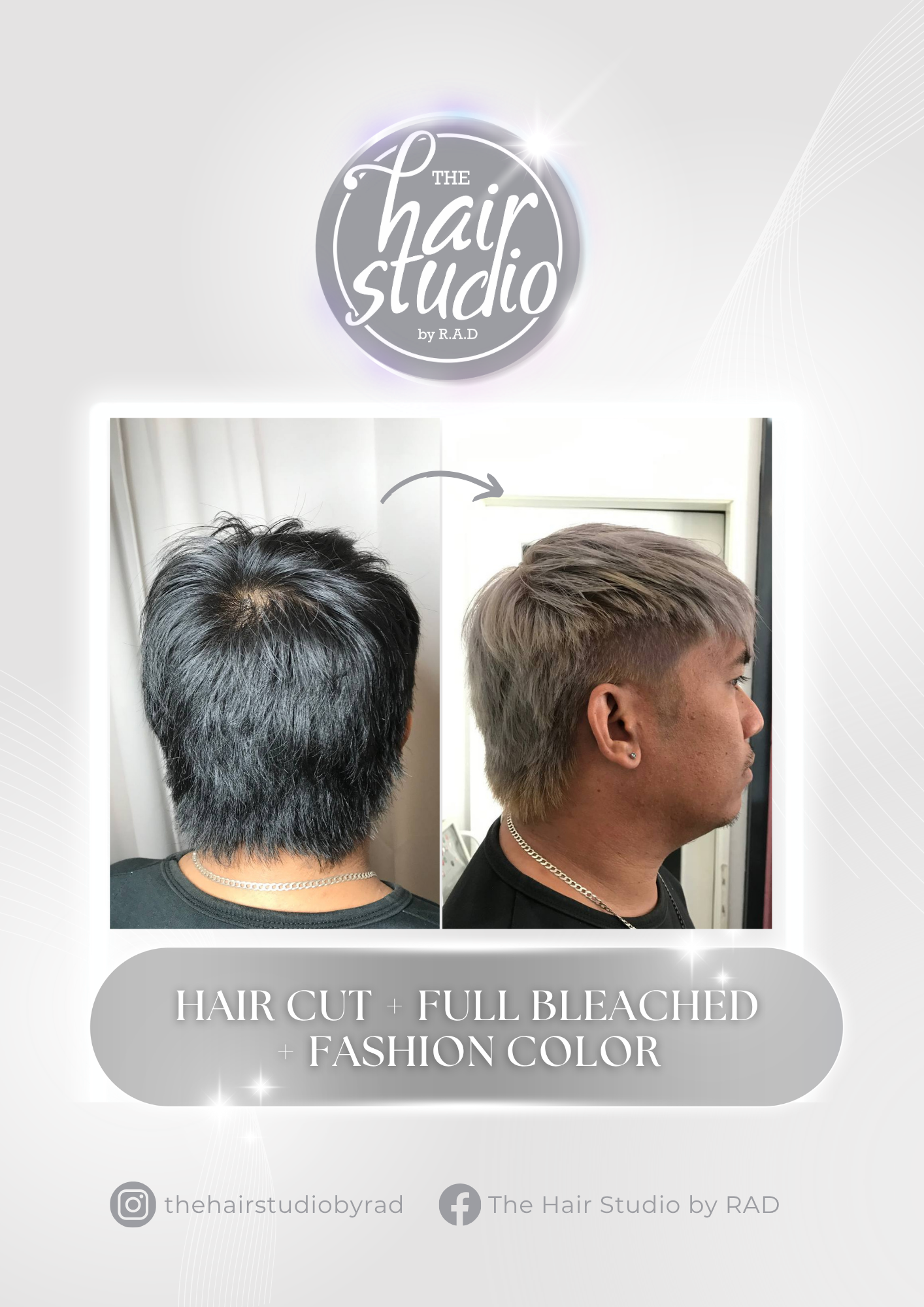 Hair Cut + Full Bleached Fashion Color
