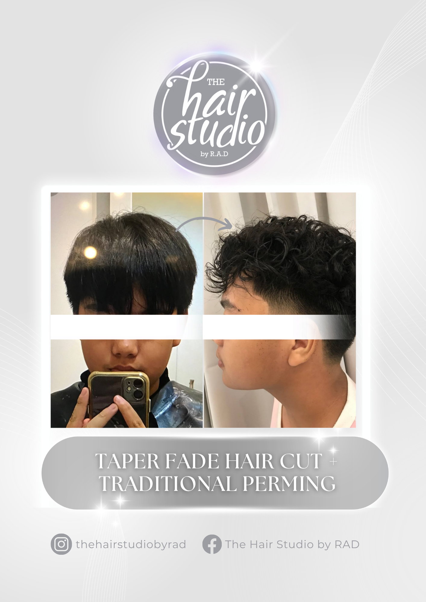 Taper Fade Hair Cut + Traditional Perming